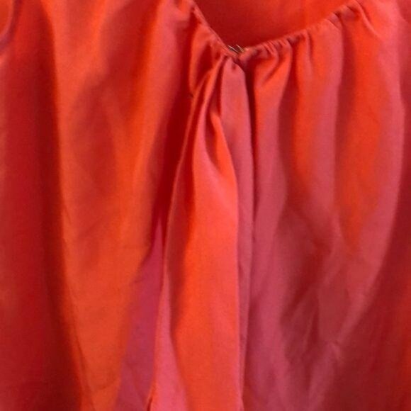 Gap Sleeveless Orange Coral Blouse With Front Tie Detail Size S - Picture 4 of 7
